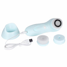 Load image into Gallery viewer, Facial Cleansing Brush With 3 Interchangeable Heads
